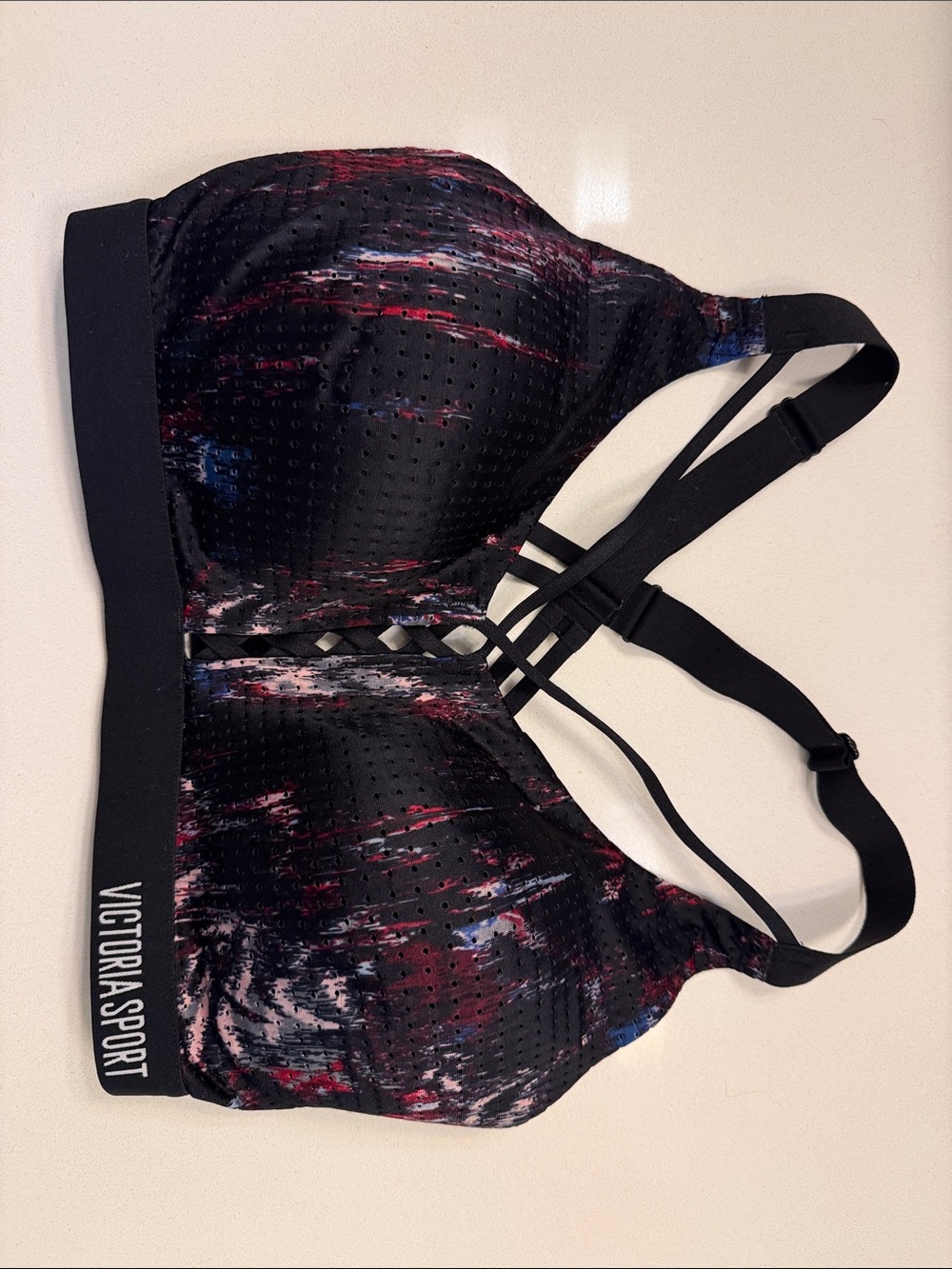 Victoria's Secret Black Multi-Accent Strappy Sports Bra